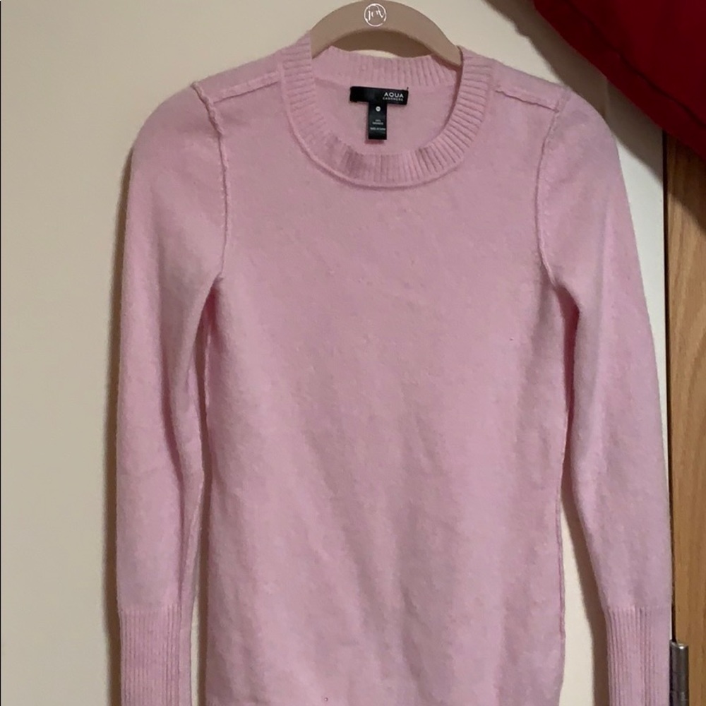 Pink Aqua cashmere sweater